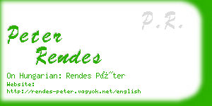 peter rendes business card